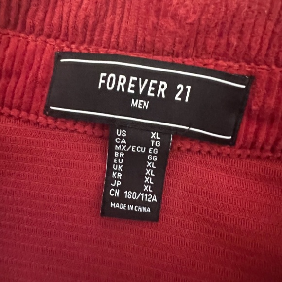 Men's Forever 21 Corduroy Button Up Shirt Size XL - Picture 4 of 4